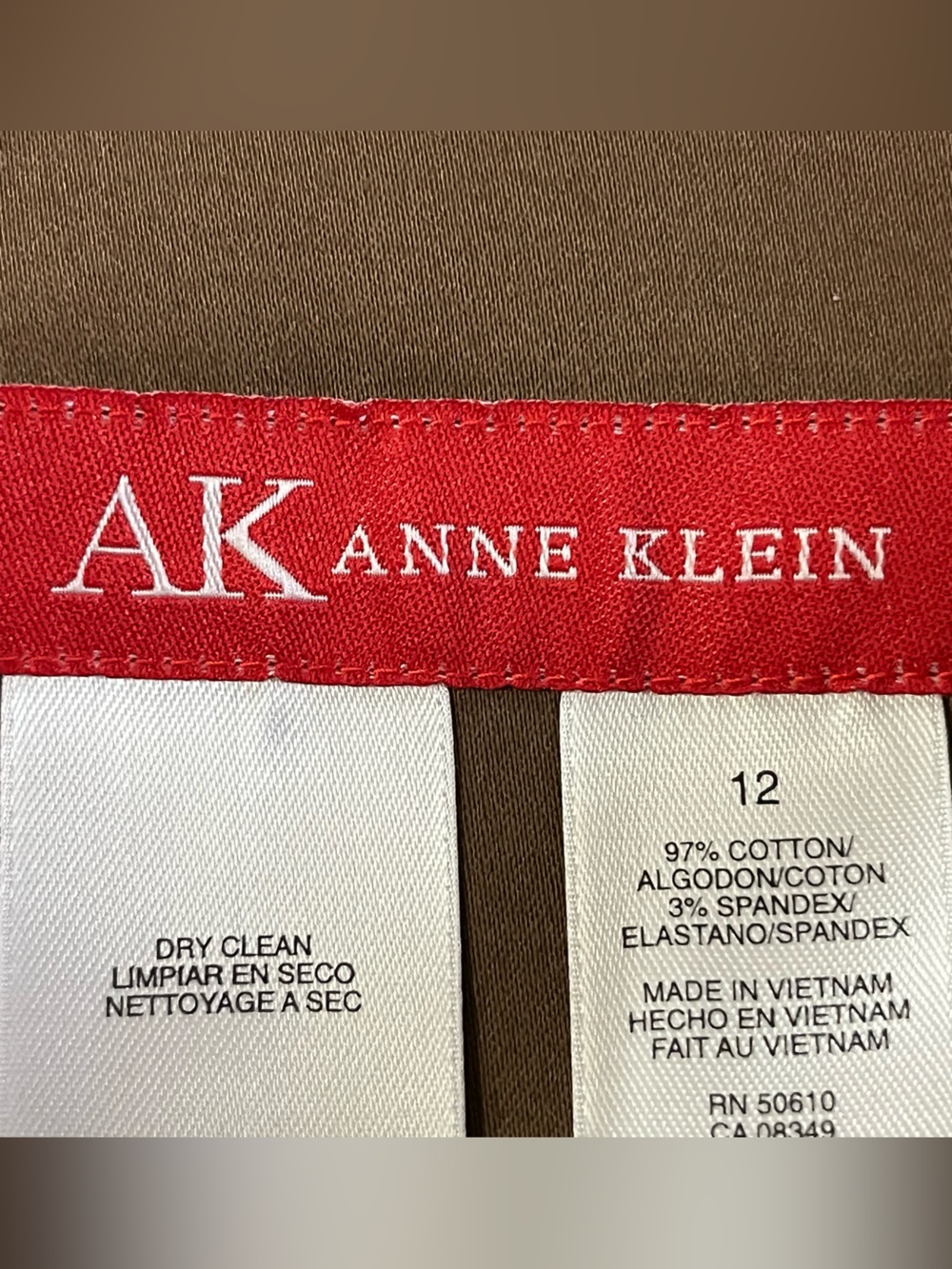 Anne Klein Chocolate Brown Flared A-Line Panel Skirt sz 12  NWT - Picture 6 of 8